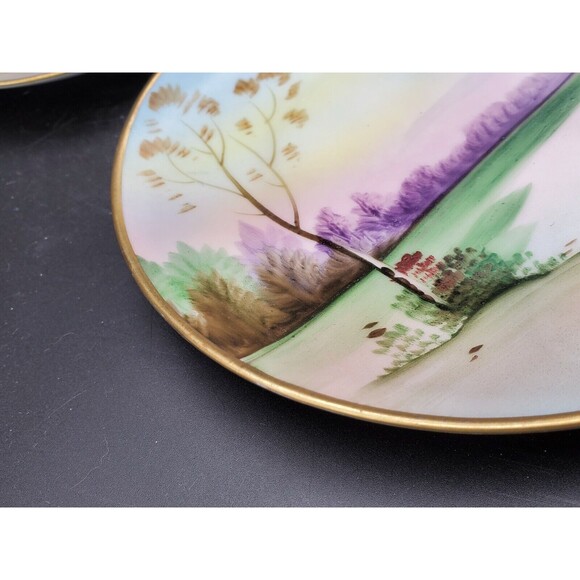 Meito China Hand Painted Decorative Japanese Plates (2) NICE Vintage Collectible - Picture 10 of 12